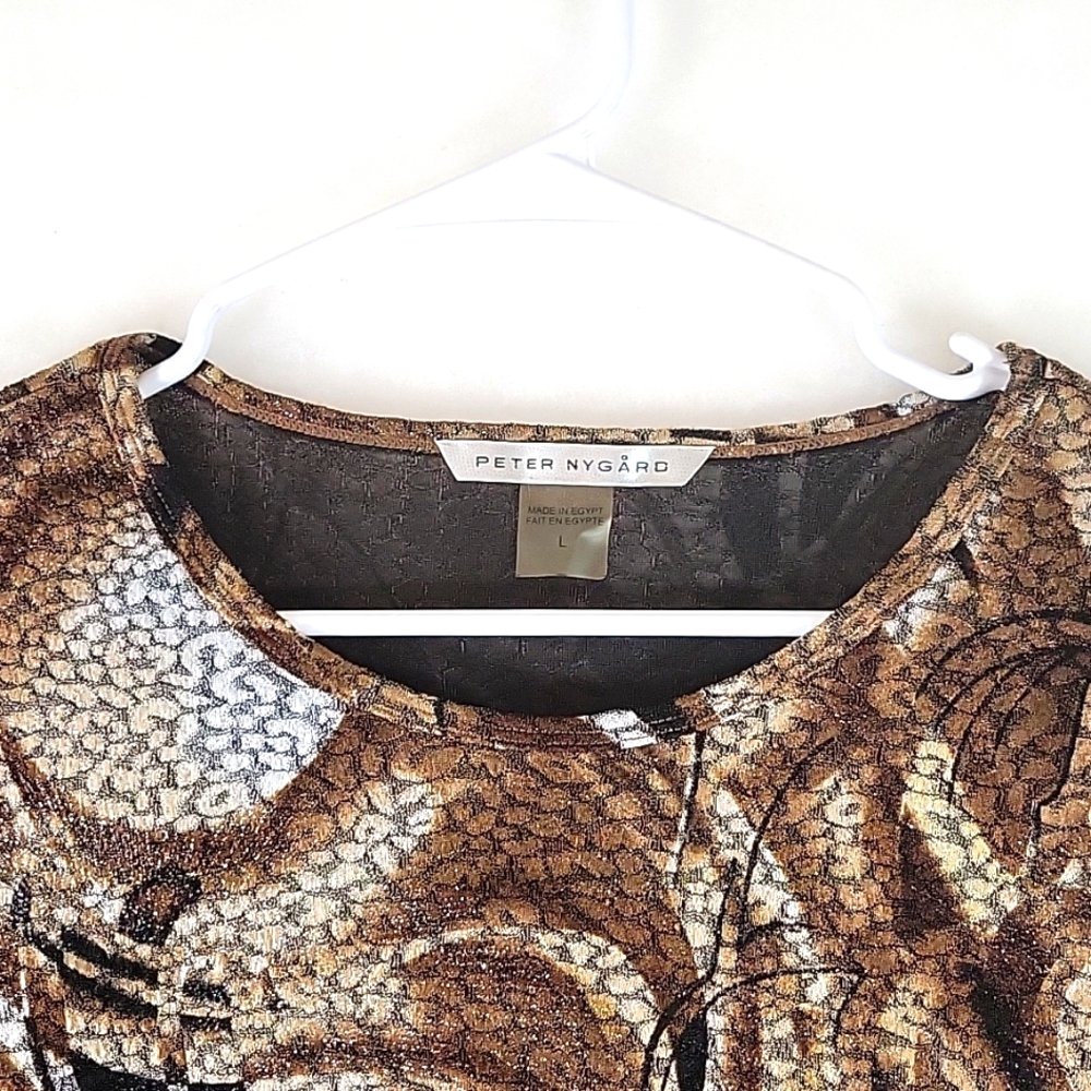 PETER NYGARD Embellished Pullover Top Size L - Picture 4 of 7